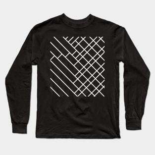 Fuzz Outline 45 Black Long Sleeve T-Shirt